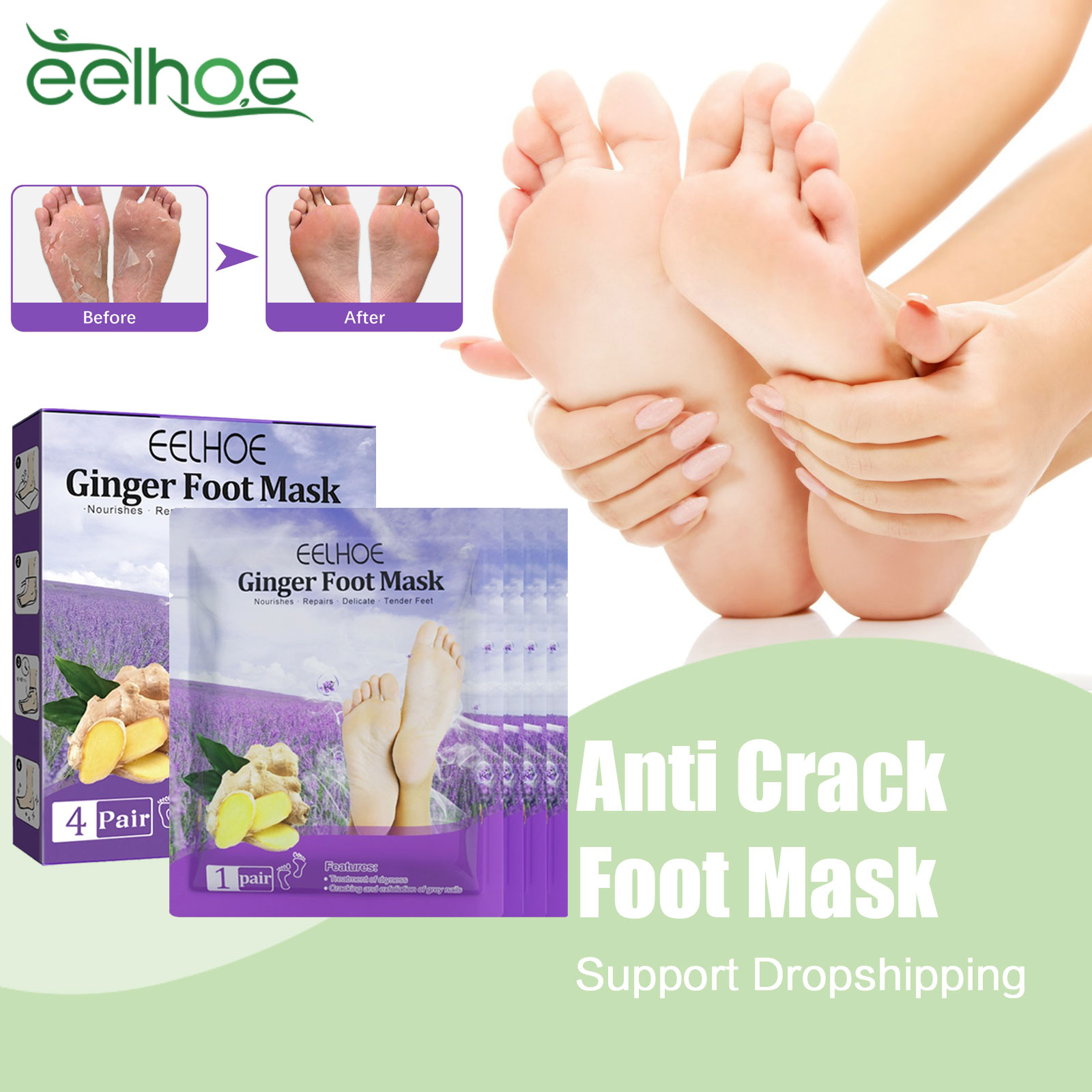 Foot Mask Peeling - Złuszczający skórę ze stóp maska usunąć,
