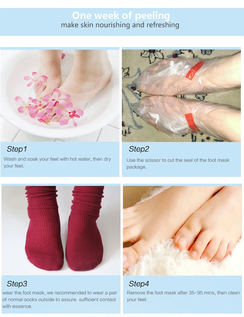 6 opakowań Złuszczająca maska  – Foot Mask Peeling recenzja i cena